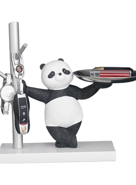鞋柜熊猫钥匙收纳摆件