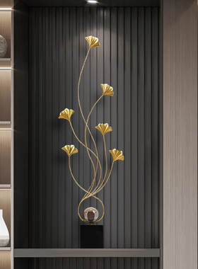 新中式银杏玄关摆件轻奢高档客厅电视柜招财节节高升装饰乔迁礼物