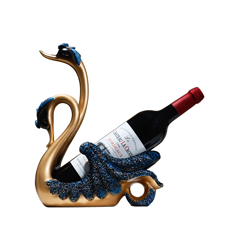 創(chuàng)意天鵝紅酒托酒架置物架酒柜擺件葡萄酒架家居客廳餐邊柜裝飾品