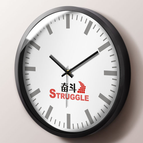 教室简约无声学生静音挂钟