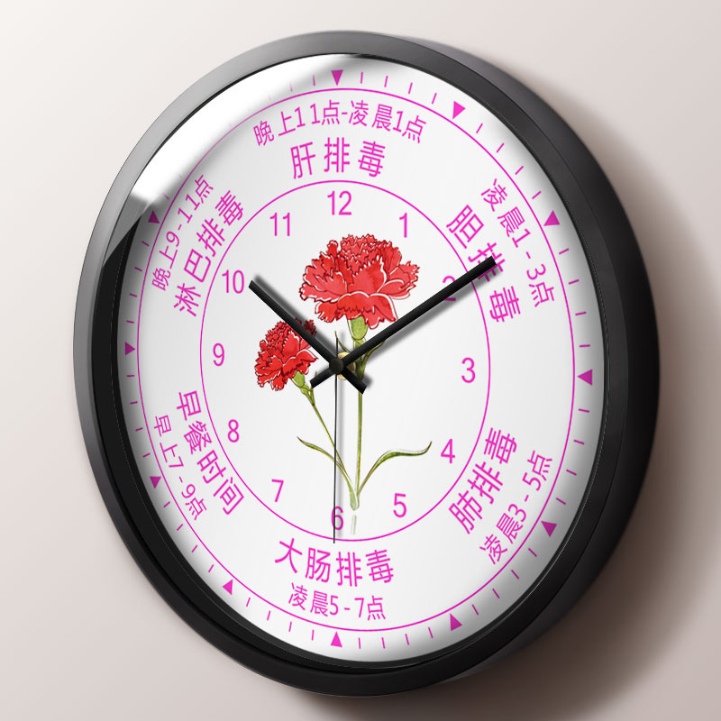 美容院挂钟养生馆时钟瑜伽培训班舞蹈装饰挂表时尚简约家用钟表