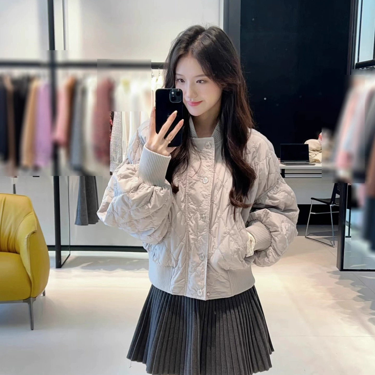 阿玛施女装2025秋新款短款棉服