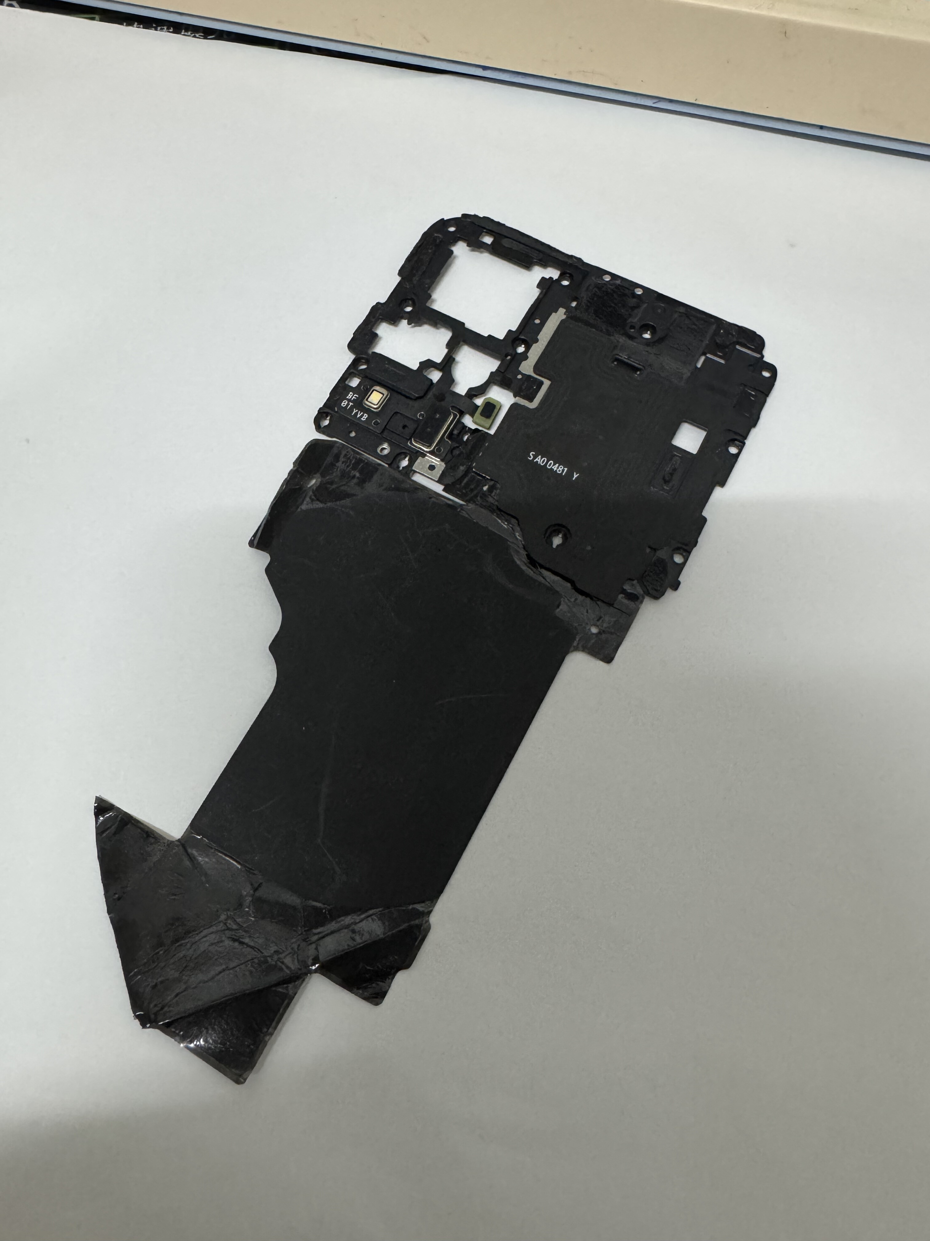 荣耀V40主板盖 主板固定支架 带闪光灯 NFC排线 散热贴 原装拆机