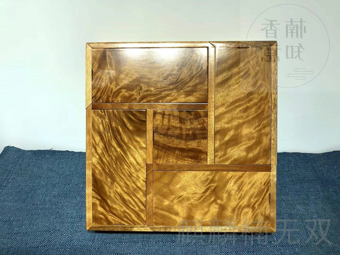 品质正宗四川金丝楠小叶桢楠木万字机关盒楠木首饰盒手表手链收纳