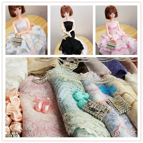 材料手工制作30cm60厘米洋娃娃衣服布料女孩DIY裙子儿童花边蕾。在类目 玩具/童车/益智/积木/模型, 娃娃/配件中 - 来自Buy2taobao.com提供专业的淘宝代购服务