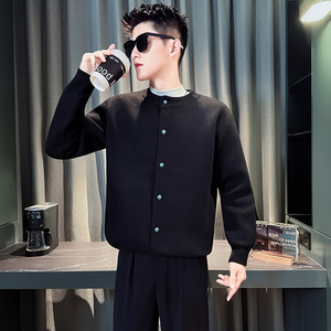KS30-P78 开衫外套男高级潮牌简约男装上衣褂子秋冬针织夹克图片