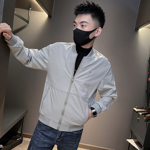 6584-P88秋季新款明线夹克工装青年休闲棒球领外套男-3控118