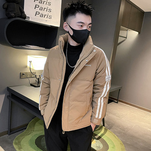 6662-P178 冬季休闲立领条纹潮流男士羽绒服保暖个性外套-3 控238图片