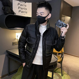 M988-P158工装立领短款棉衣男加厚保暖多口袋修身棉袄外套，男装棉衣，电商D319