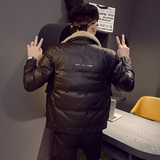 6400-P168新款男士棉衣短款毛领加厚冬季时尚帅气潮牌外套，男装棉衣，电商D319