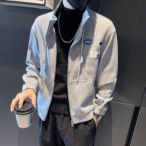 6578-P88 外套男修身上衣春秋季百搭休闲学生运动服夹克-3 控118图片