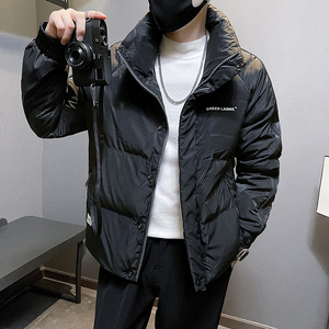 6669-P168 冬季休闲立领纯色学生潮流外套男羽绒服-5 控228图片