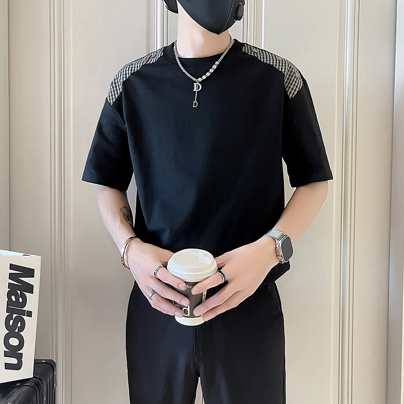 T967-P58圆领短袖T恤男夏季半袖新款潮流休闲男装上衣帅t控78，男装T恤，电商D319