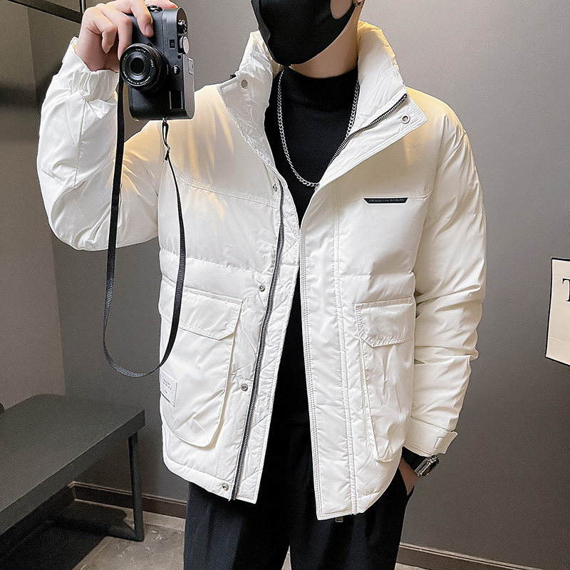 6670-P155 男款冬季纯色服羽绒百搭潮流保暖外套-4 控205图片