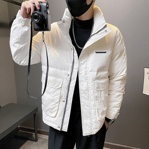 6670-P155 男款冬季纯色服羽绒百搭潮流保暖外套-4 控205图片