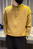 6685-P88冬季休闲纯色立领男士拉链宽松开衫毛衣潮流外套控118，男装针织衫/毛衣，电商D319