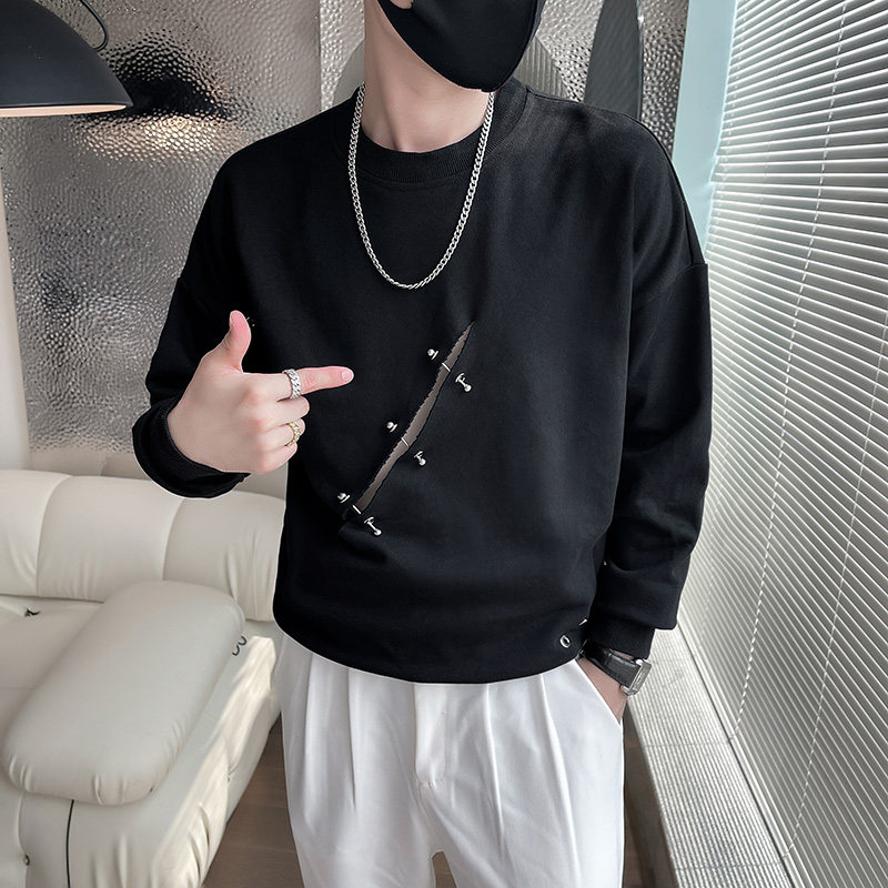 6633-P78圆领卫衣个性春秋季潮牌青少年长袖外套上衣控108,男装卫衣,电商D319