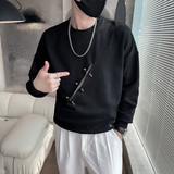 6633-P78圆领卫衣个性春秋季潮牌青少年长袖外套上衣控108，男装卫衣，电商D319