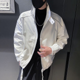 6642-P108秋季休闲纯色立领夹克潮流原宿工装简约外套-3控148，男装夹克，电商D319
