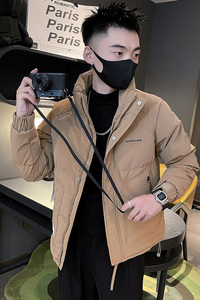 6661-P175 冬季韩版简约字母潮流男士羽绒服外套-7 控235图片