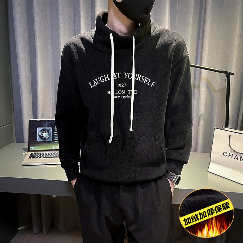 6690-P78冬季休闲高领加绒加厚男士卫衣潮流网红外套-1控108，男装卫衣，电商D319