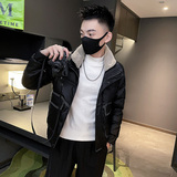 6400-P168新款男士棉衣短款毛领加厚冬季时尚帅气潮牌外套-1，男装棉衣，电商D319