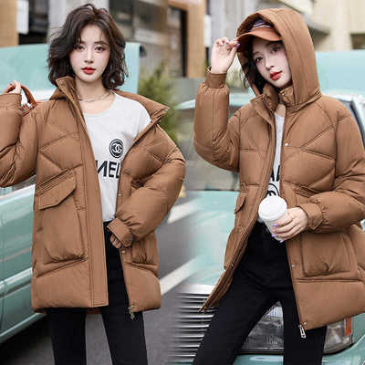 学生加厚保暖连帽棉服时尚整张棉