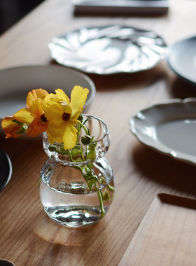 收集时光 Camus say Aster小雪人花瓶 手工玻璃桌面小花插 包邮