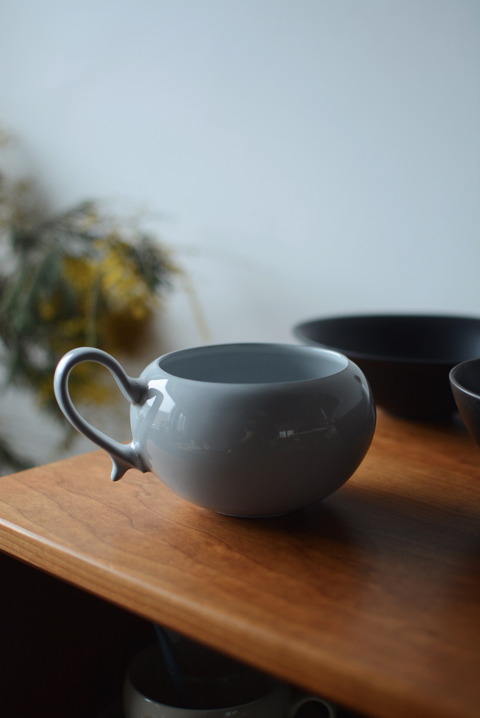 收集时光 camus say法式高温灰陶 底角提手大汤杯 大咖啡杯浓汤杯