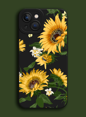 向日葵12手机壳14适用苹果15小米13oppo一加vivo荣耀X50/70/80/90复古小花40华为nova11/10/p60/50/mate60pro