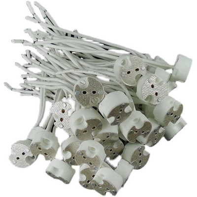 老款陶瓷灯座通用灯一体灯座插头射灯配GU5.3led灯杯插座mr16灯泡