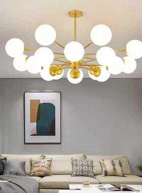 客厅灯现代简约大气2024新款餐厅高级感卧室轻奢魔豆吊灯全屋灯具