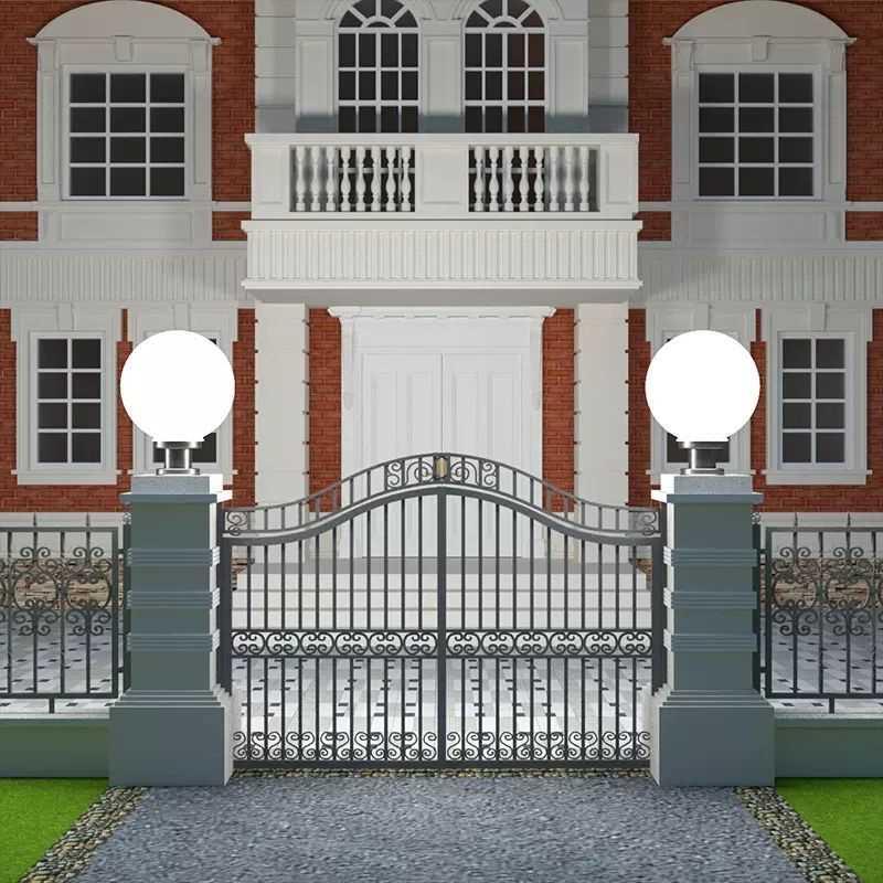 户外柱头灯庭院灯围墙圆球灯门柱柱子大门灯亚克力球形罩LED防水