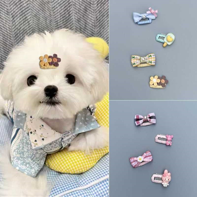 迷你小号宠物专用发夹约克夏比熊犬泰迪头饰发卡猫狗通用碎发夹
