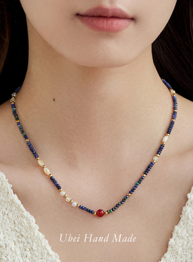 复古波西米亚风天然石串珠项链