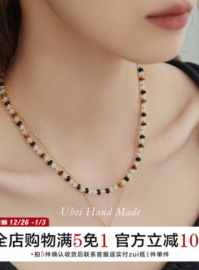 有北手作虎眼石串珠项链