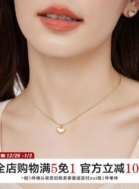小众轻奢高级感锁骨链爱心项链
