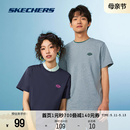 2024年男女同款 Skechers斯凯奇情侣短袖 T恤美式 清爽速干印花上衣