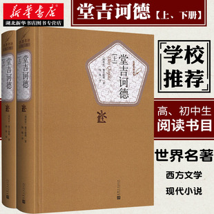 世界名著经典 新华书店正版 讽刺小说畅销榜图书籍 央视节目朗读者第七期程何选读版 堂吉诃德 本 上下两册塞万提斯著杨绛先生译 包邮