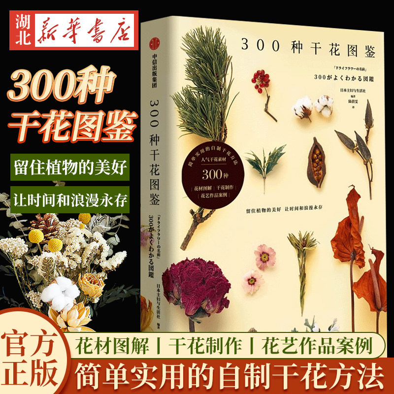 300种干花图鉴 日本主妇与生活社著 干花全图解 长久保存 让时间与浪漫永存 生活美学 家居装饰 DIY 中信出版社 新华书店正版书籍