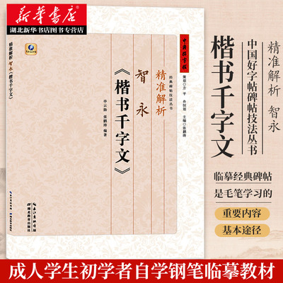 【新华书店正版】智永楷书千字文 精准解析 张鹏涛 中国好字帖碑帖技法丛书 历代碑帖精粹/毛笔/软笔/书法字帖笔法单字解读书籍
