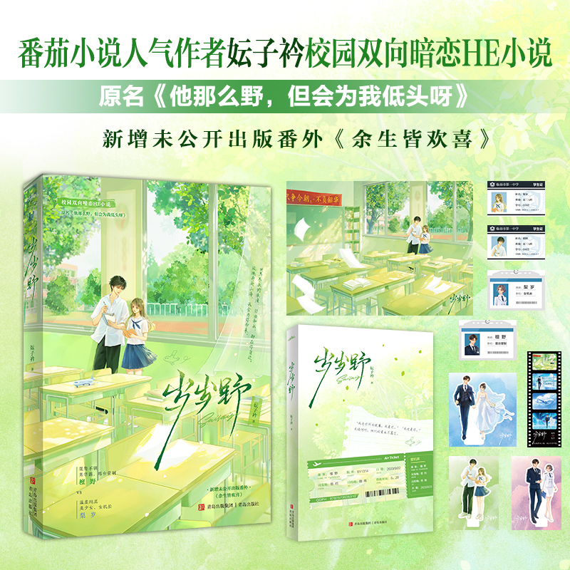 【赠海报+书签+学生证+工作证+人设卡】岁岁野 番茄小说人气作者妘子衿校园双向暗恋HE小说 桀骜不驯男学霸VS温柔纯真女机长 正版