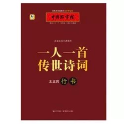 【随机混发中国好字帖系列书 介意慎拍】一人一首传世诗词张鹏涛 小学生青少年成人铅笔钢笔行书字帖硬笔入门偏旁部首练习描摹字帖