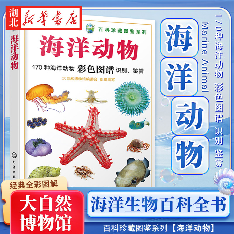 【附赠精美藏书票】大自然博物馆 百科珍藏图鉴系列 海洋动物 海洋生物百科全书 经典全彩图解 青少年中小学生科普类书学生课外书