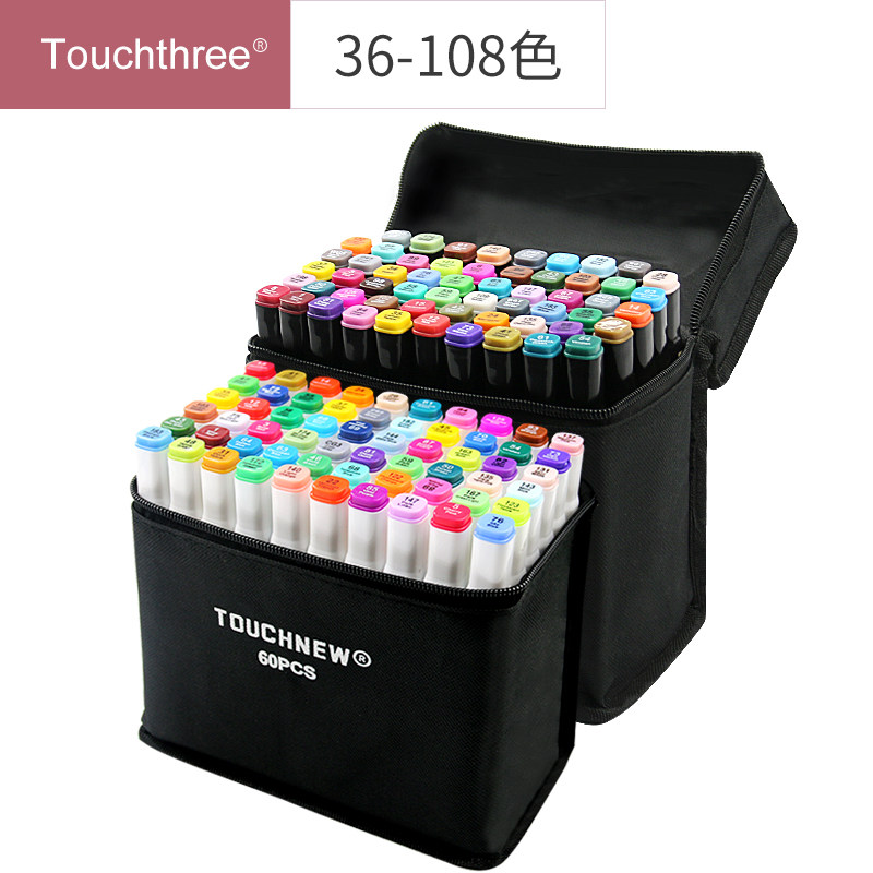 touch three马克笔套装学生动漫彩色绘画油性笔30色40色60色80色168色