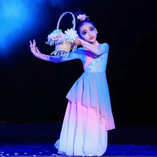 儿童古典舞演出服飘逸练功服