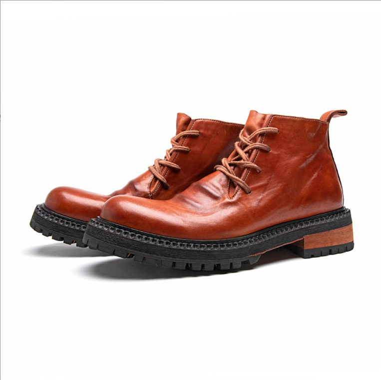 DSM-B1225马丁靴水洗马皮男靴百搭舒适靴子高帮工装靴冬季男鞋