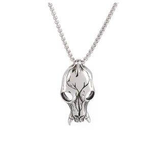 欧美夸张暗黑鬼怪项链 复古做旧潮流朋克风男款骷髅头骨吊坠