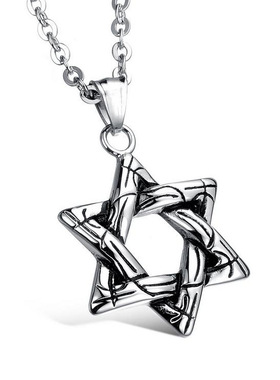 韩版六芒星男士挂件饰品吊坠项链