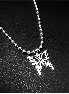 欧美镂空蝴蝶原宿毛衣链